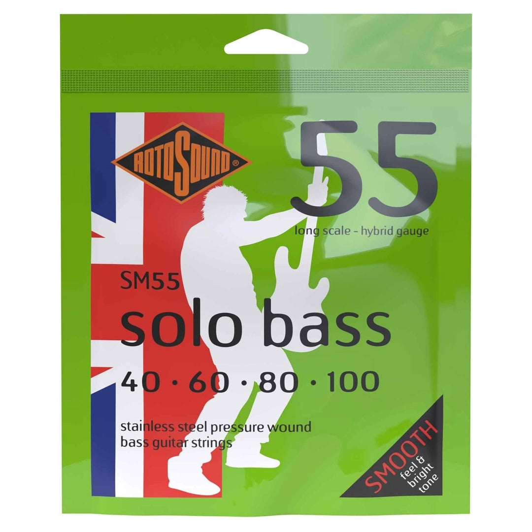 Rotosound E-Bass Kielet Solo Bass 55 - Setti 4-kielinen Hybrid 40-100 (SM55)