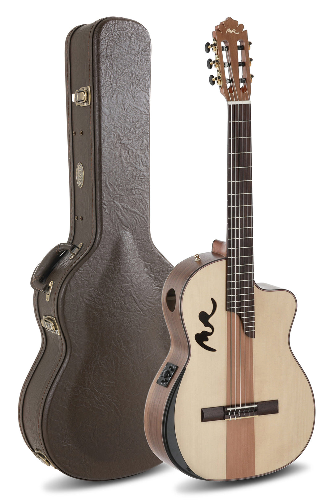 Manuel Rodriguez Electro-acoustic Café Cortado Cutaway – Curly Walnut (satin)