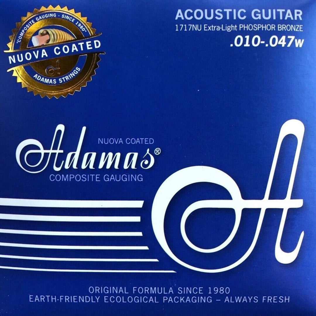 Adamas Strings for Acoustic Kitarat Nuova phosphor bronze coated - Also suitable for people with allergy (1717NU)