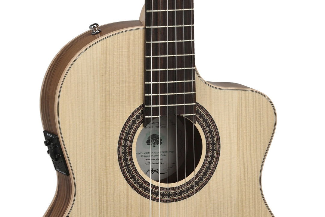 Manuel Rodriguez ECOLOGÍA Series Samba Electro-Acoustic – sähköakustinen Samba Plano (Cutaway, kaularauta)