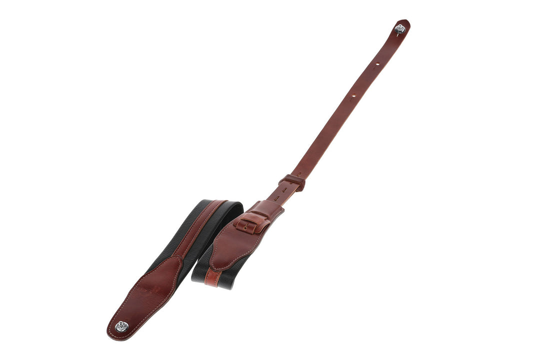 GEWA Kitarahihnat Prestige 65 pehmustetut Security Locks - black croc/brown