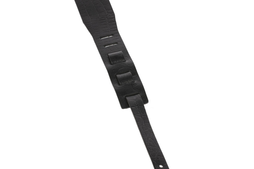 GEWA Premium Plain 70 -kitarahihna Security Locks -lukituksilla, musta, pintanahka