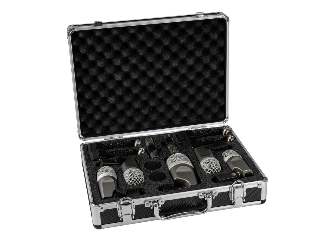 OMNITRONIC MIC 77-7LMH MK2 Rumpumikrofoni Setti