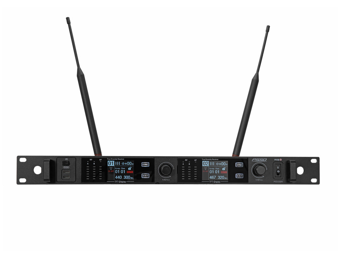 PSSO PXS TWO 2-kanavainen True Diversity -vastaanotin 470-510 MHz