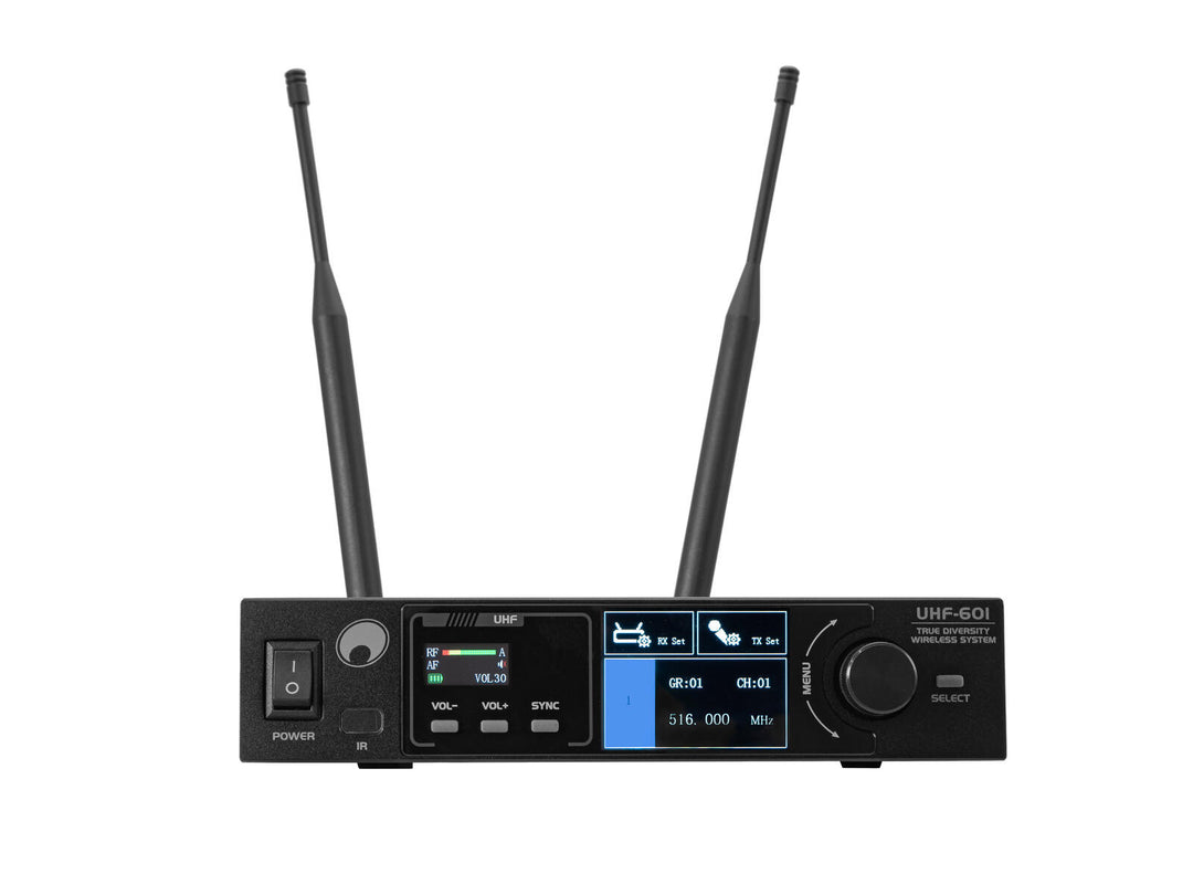 OMNITRONIC UHF-601 1-kanavainen langaton mikrojärjestelmä 520-554 MHz