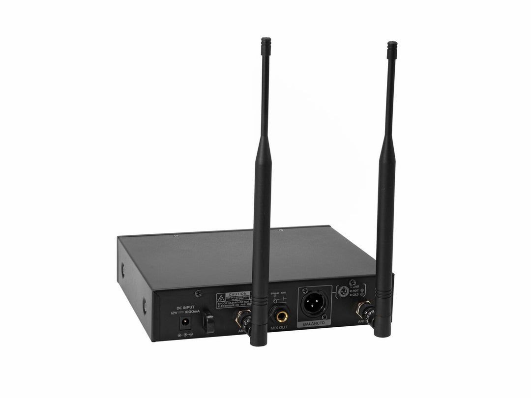 OMNITRONIC UHF-601 1-kanavainen langaton mikrojärjestelmä 520-554 MHz