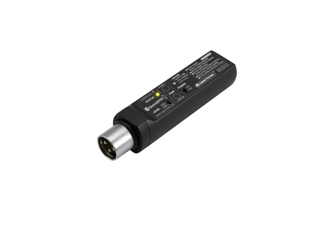 OMNITRONIC QuickBTR-5.0 XLR Aptx Bluetooth 5.0 -vastaanotin