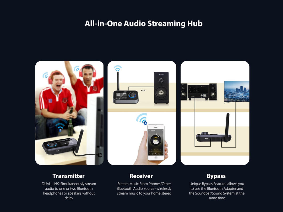 OMNITRONIC BDT-5.2PRO Aptx HD Bluetooth lähetin-vastaanotin