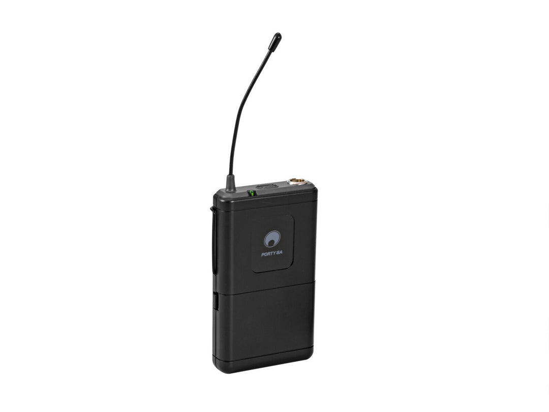 OMNITRONIC PORTY-8A Bodypack + Headset-mikrofoni 863.1MHz