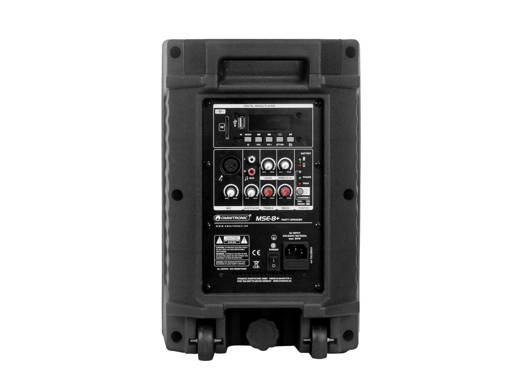 OMNITRONIC MSE-8+ Akku Party Kaiutin LED-efekteillä