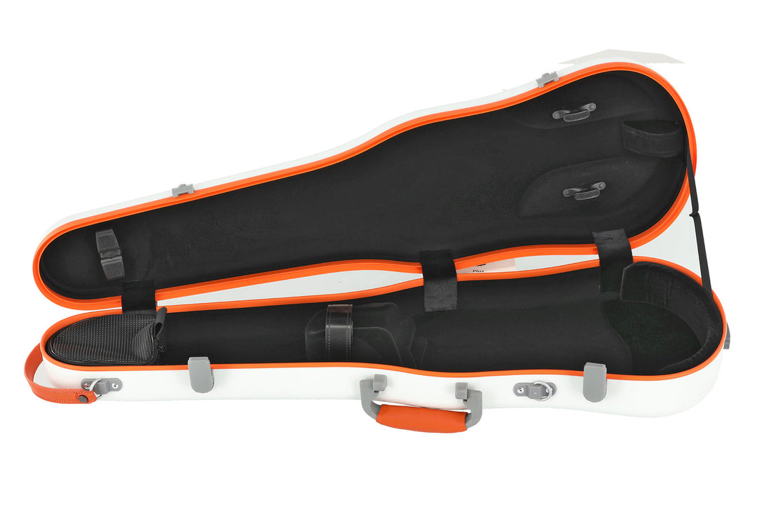 PURE GEWA Muotomuotoillut viulut cases Polycarbonate FUN - 4/4 - 1/2 (White / Blacj)
