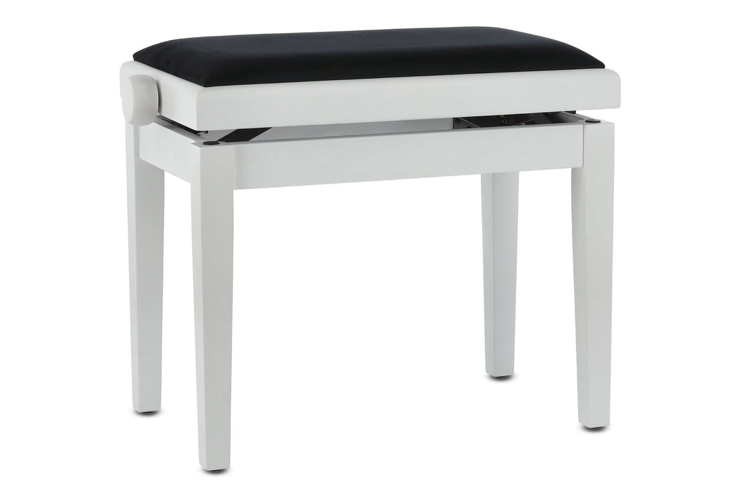 GEWA Pianojakkara Deluxe - White matt (Istuin black)
