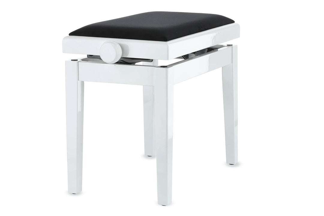 GEWA Piano penkki Deluxe - White high gloss (Seat black)