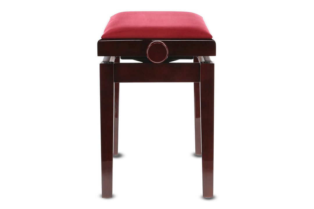 GEWA Pianotuoli Deluxe - Mahogany highgloss (Dark red istuin)