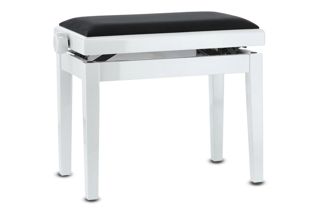 GEWA Piano penkki Deluxe - White high gloss (Seat black)
