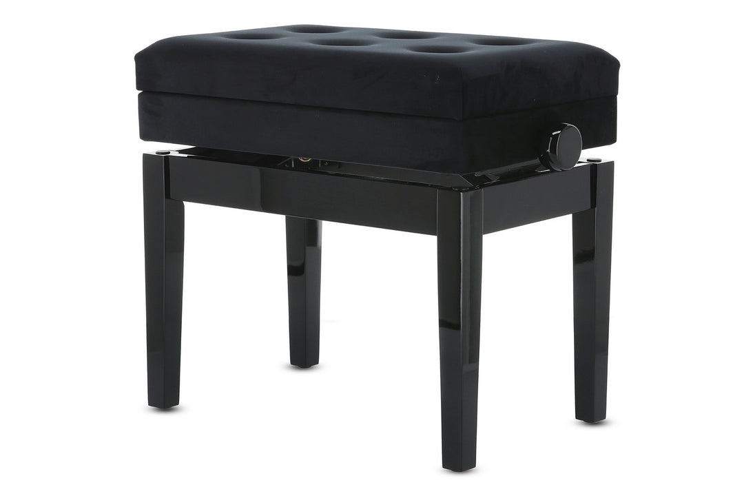 GEWA Pianotuoli Deluxe - säilytystila - Black highgloss