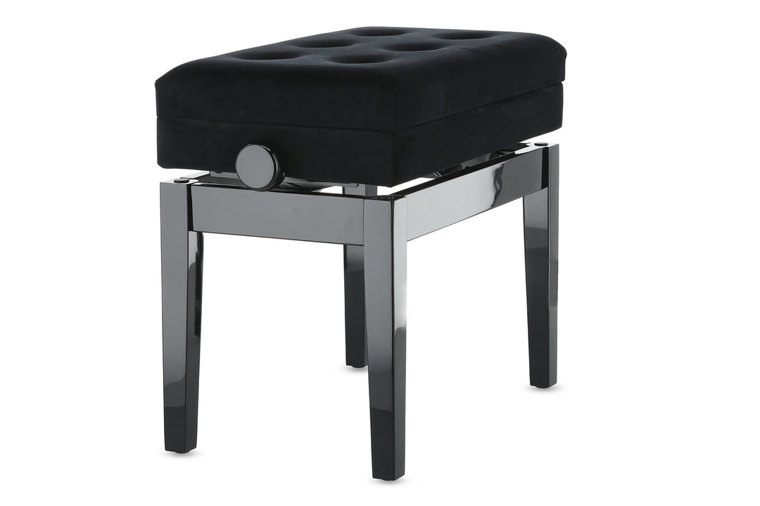 GEWA Pianotuoli Deluxe - säilytystila - Black highgloss