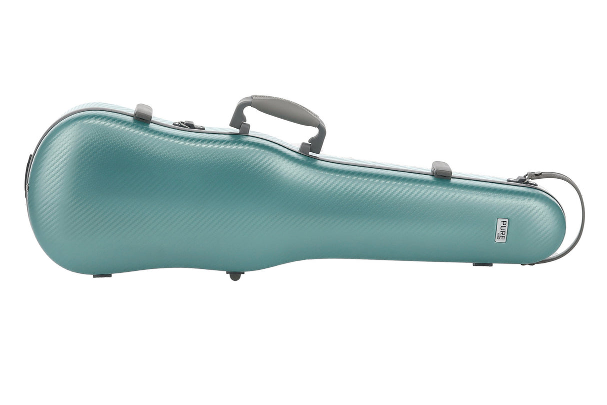 PURE GEWA Form shaped violin cases Polycarbonate FUN - 4/4 - 1/2 (Green / Black)
