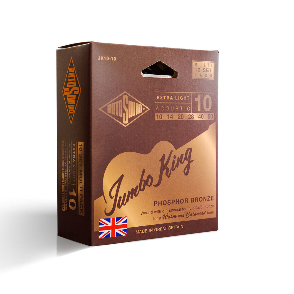 Rotosound Jumbo King JK10-10 westernguitarstrenge 10-50, 10 sæt