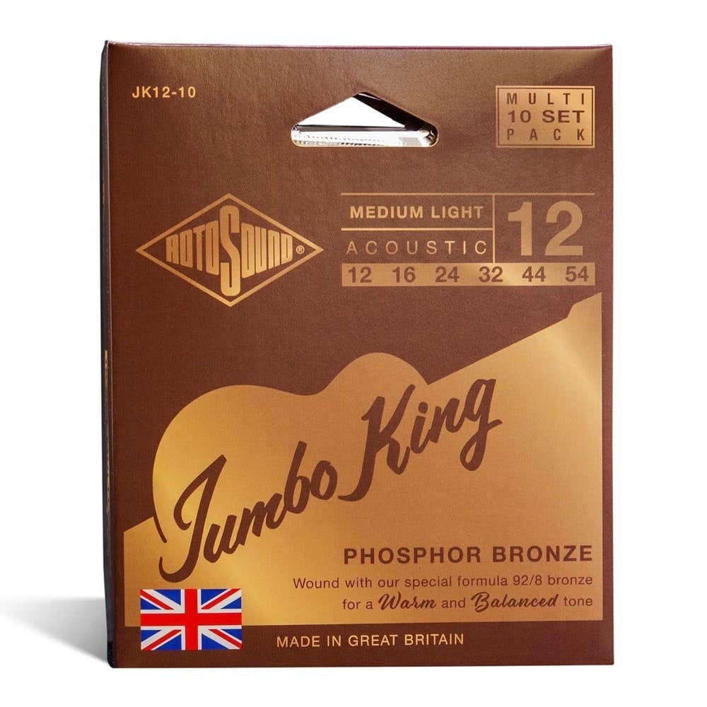Rotosound Jumbo King JK12-10 westernguitarstrenge 12-54, 10 sæt