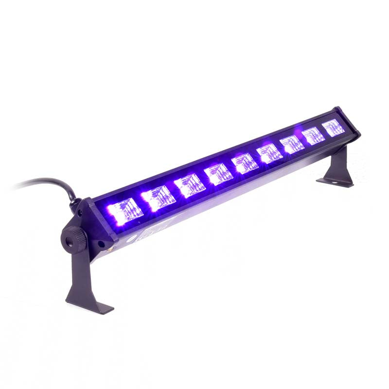 LIGHT4ME LED BAR UV 9 + HVID ammattimainen valokoriste 9x3W
