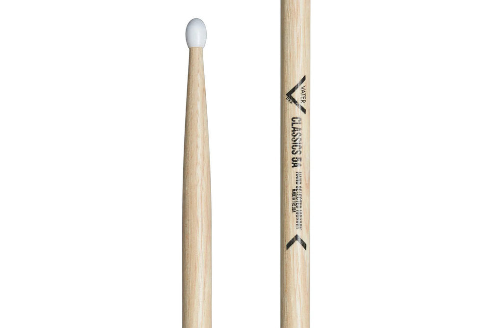 Vater Classics 5A trommestikker, hickory, nylonspids