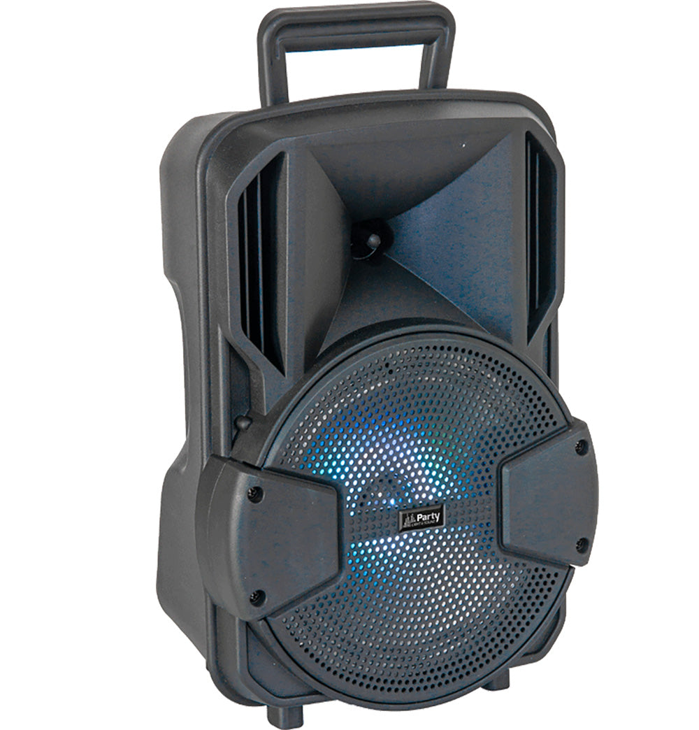 Aktiivinen kaiutin, sis. teline ja mikrofoni