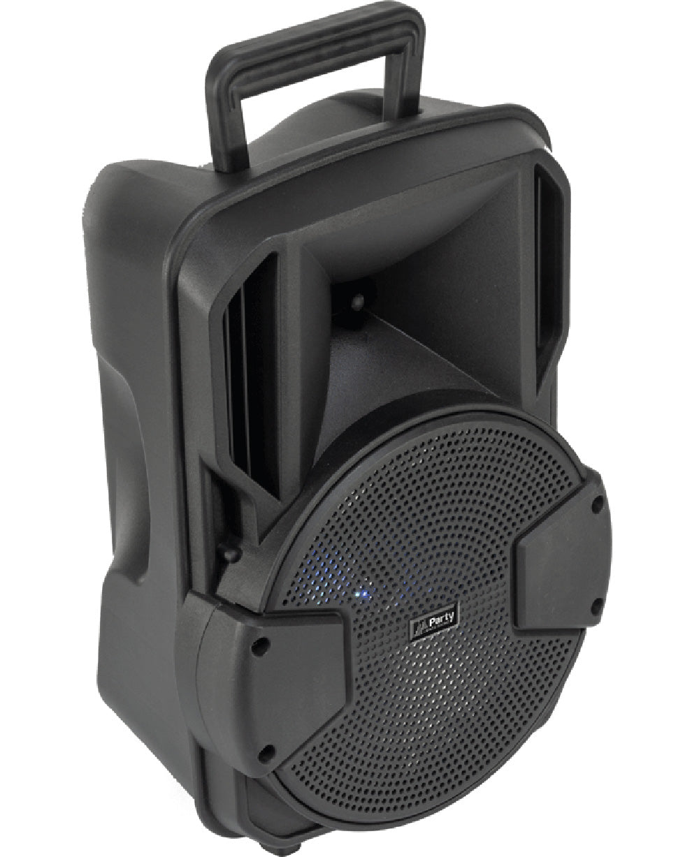 Aktiivinen kaiutin, sis. teline ja mikrofoni