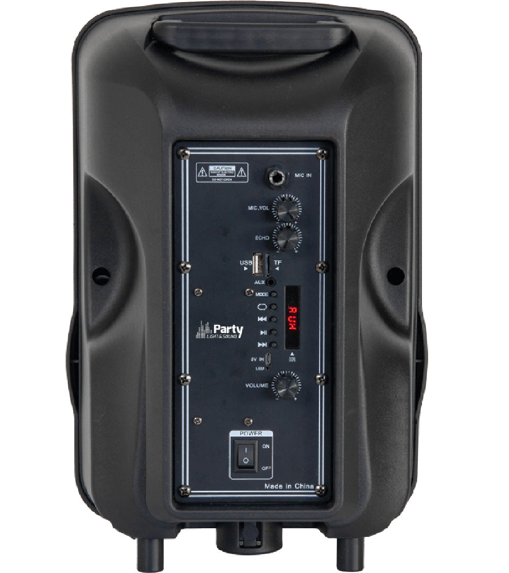 Aktiivinen kaiutin, sis. teline ja mikrofoni