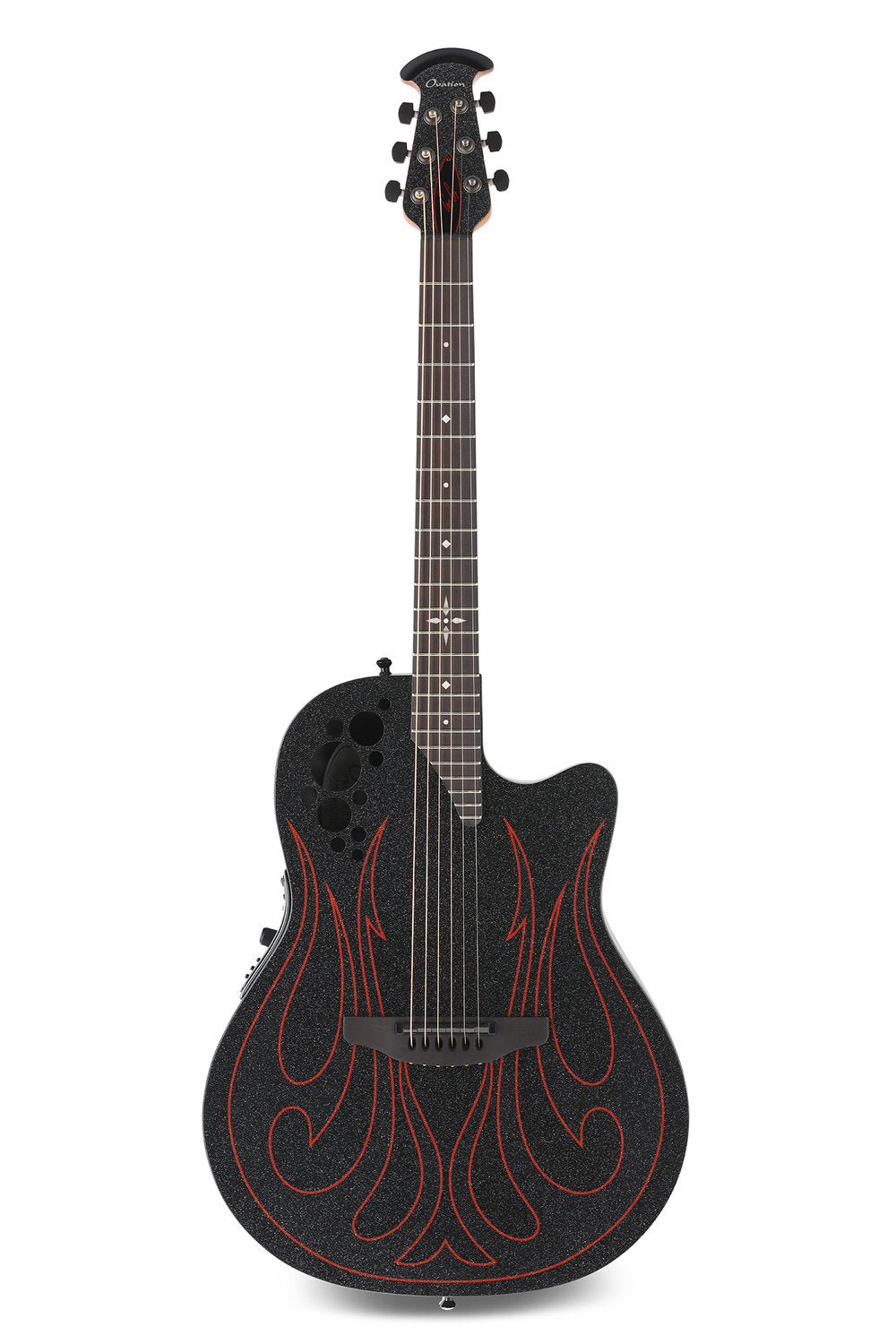 Ovation Elite Gus G. Signature Super Shallow 1868-GUS-G, Black satiini