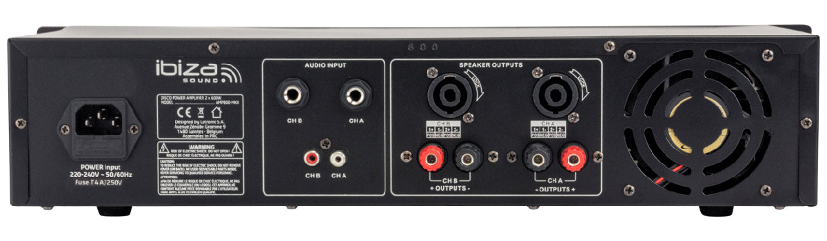 Ibiza AMP600-MKII tehovahvistin (2x480W)