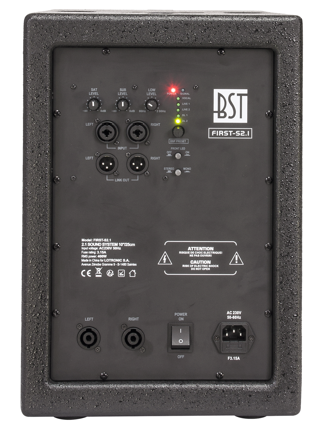 BST FIRST 2.1 - Aktiivinen Kaiutinjärjestelmä (400W)