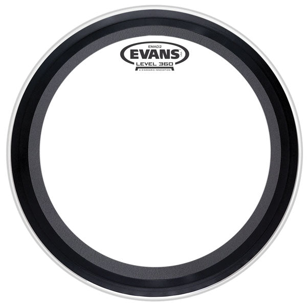 Evans Stortrommeskin EMAD2 Clear Basso (22”)