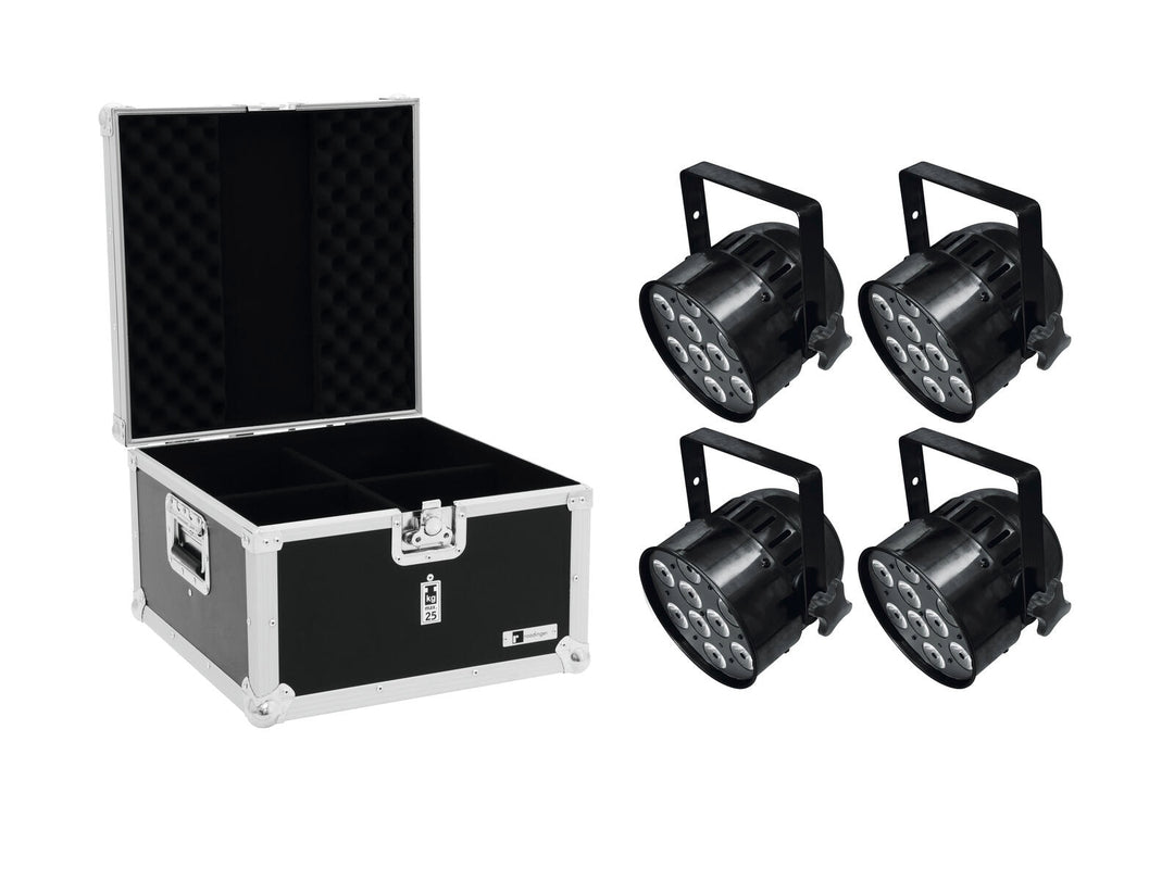 EUROLITE Setti 4x LED PAR-56 HCL Short bk + EPS-kotelo