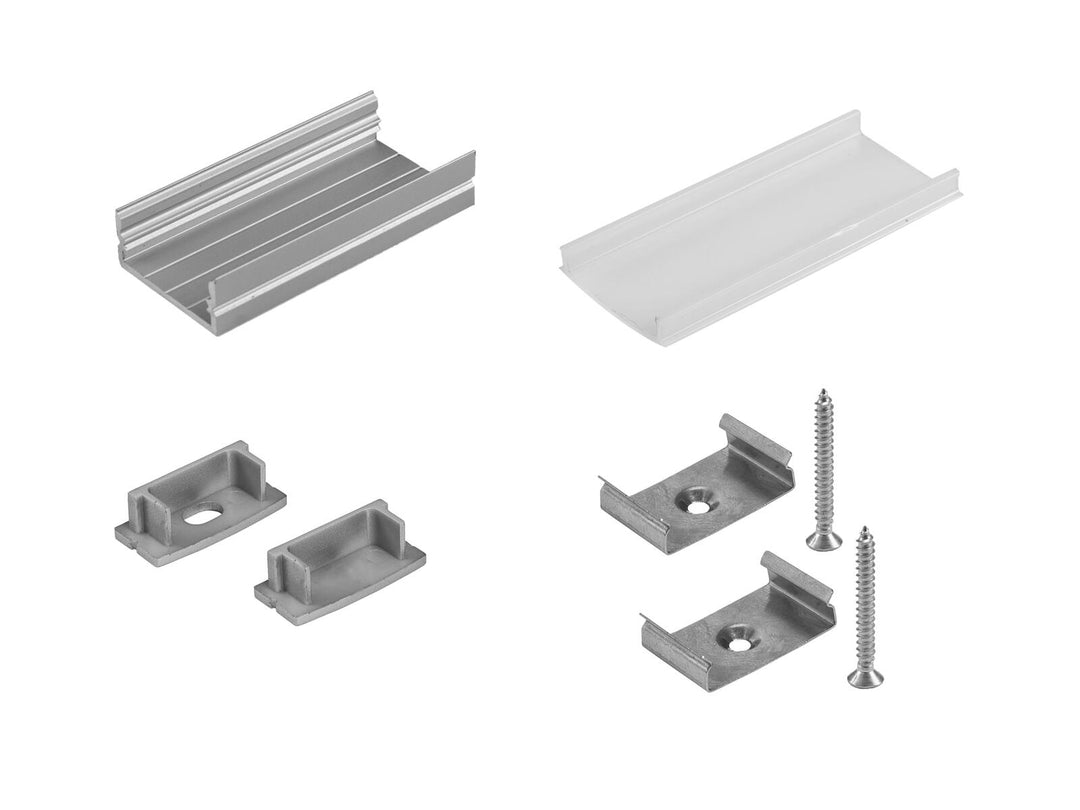 EUROLITE kiinnityssarja U-profiili 20 mm LED-nauhalle