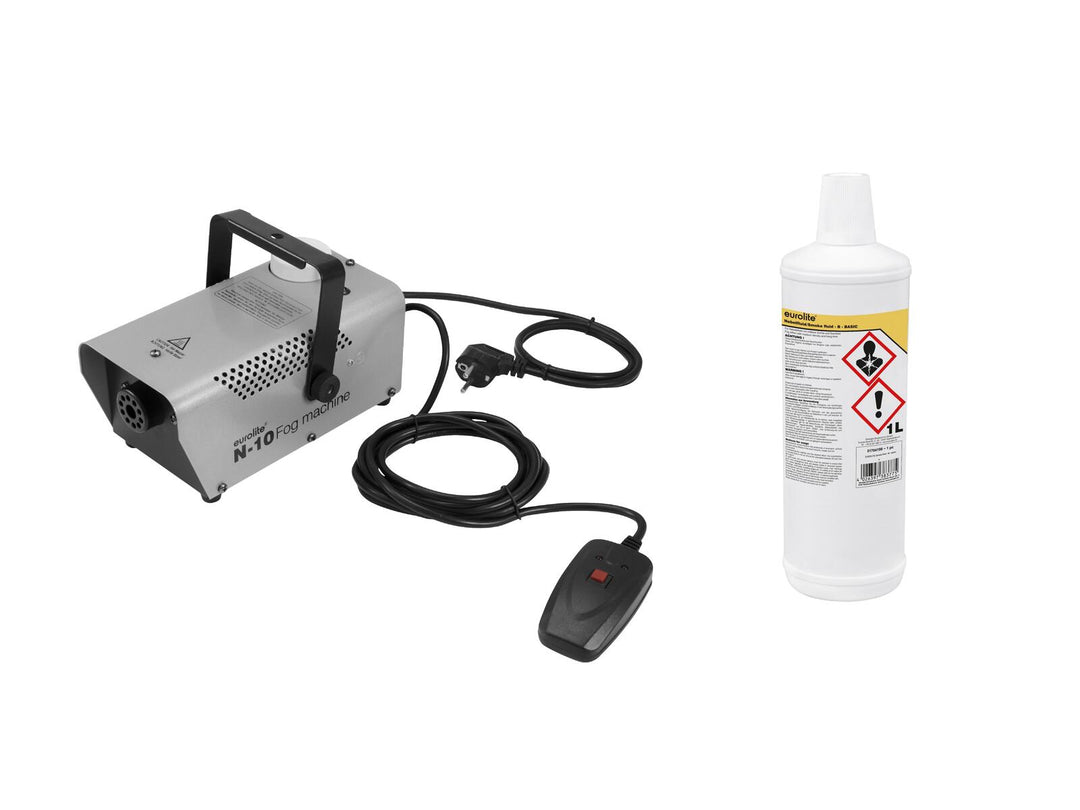 EUROLITE Set N-10 silver + B Basic Smoke Fluid 1l -> EUROLITE Set N-10 silver + B Basic Smoke Fluid 1l