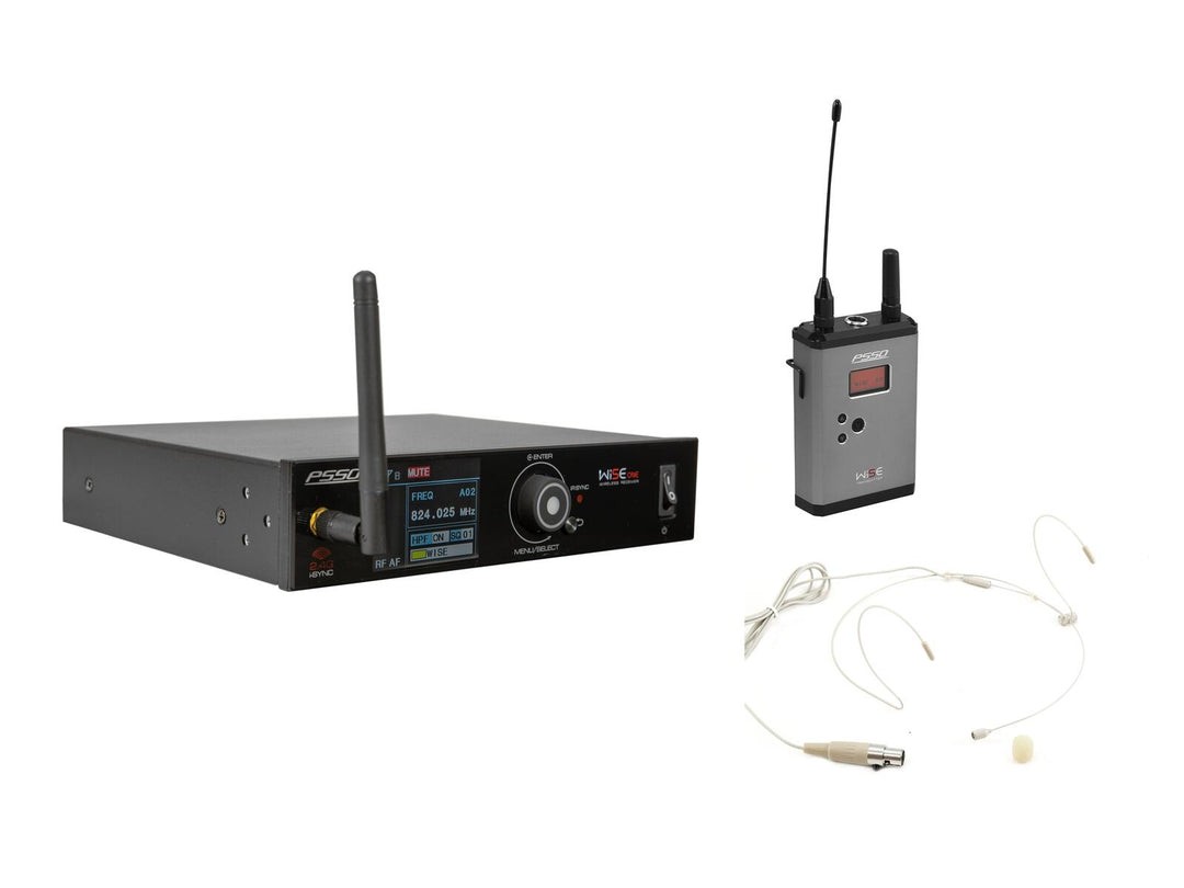 PSSO Setti WISE ONE + BP + kuulokemikrofoni 823-832/863-865MHz