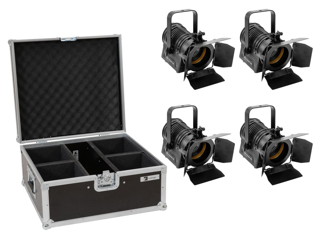 EUROLITE Setti 4x AKKU THA-20PC TRC -teatterikohde bk + Case