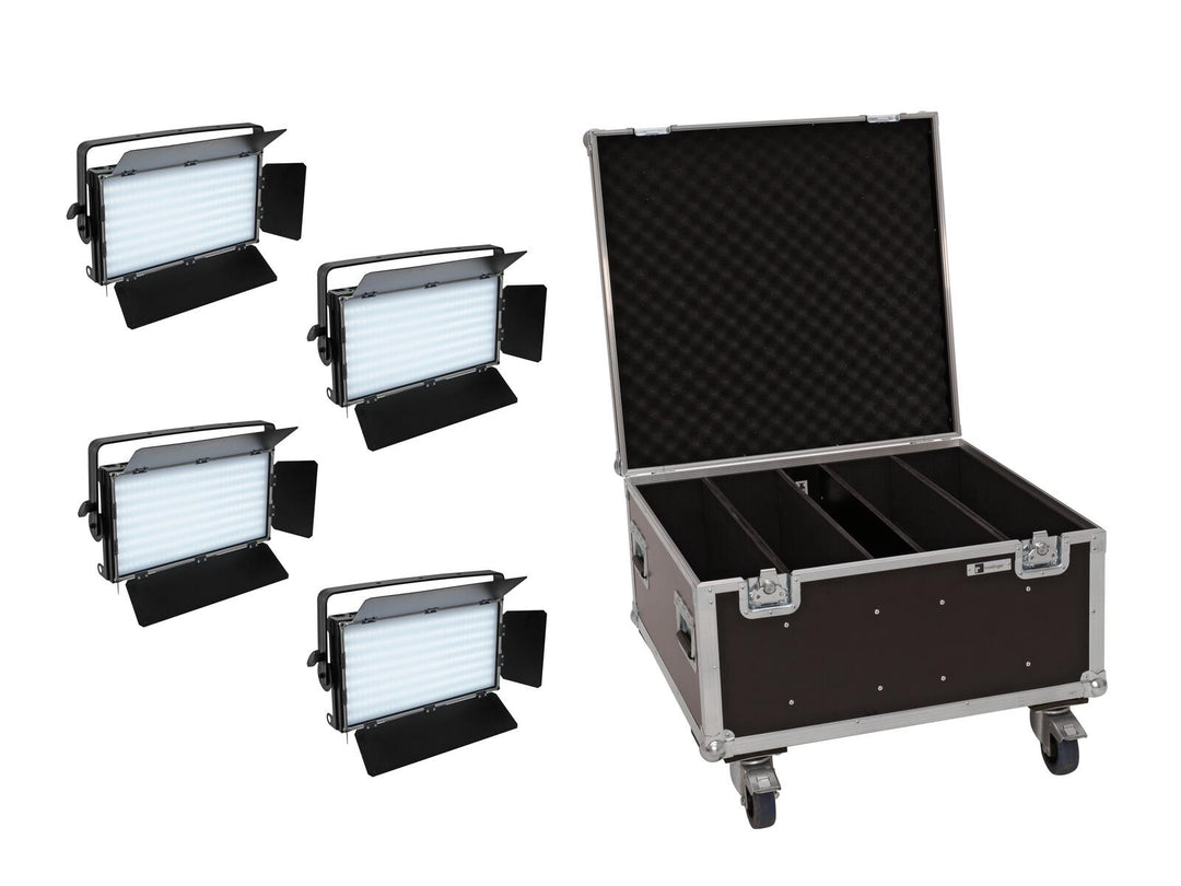 EUROLITE-sarja 4x LED PLL-480 CW/WW -paneeli + kotelo