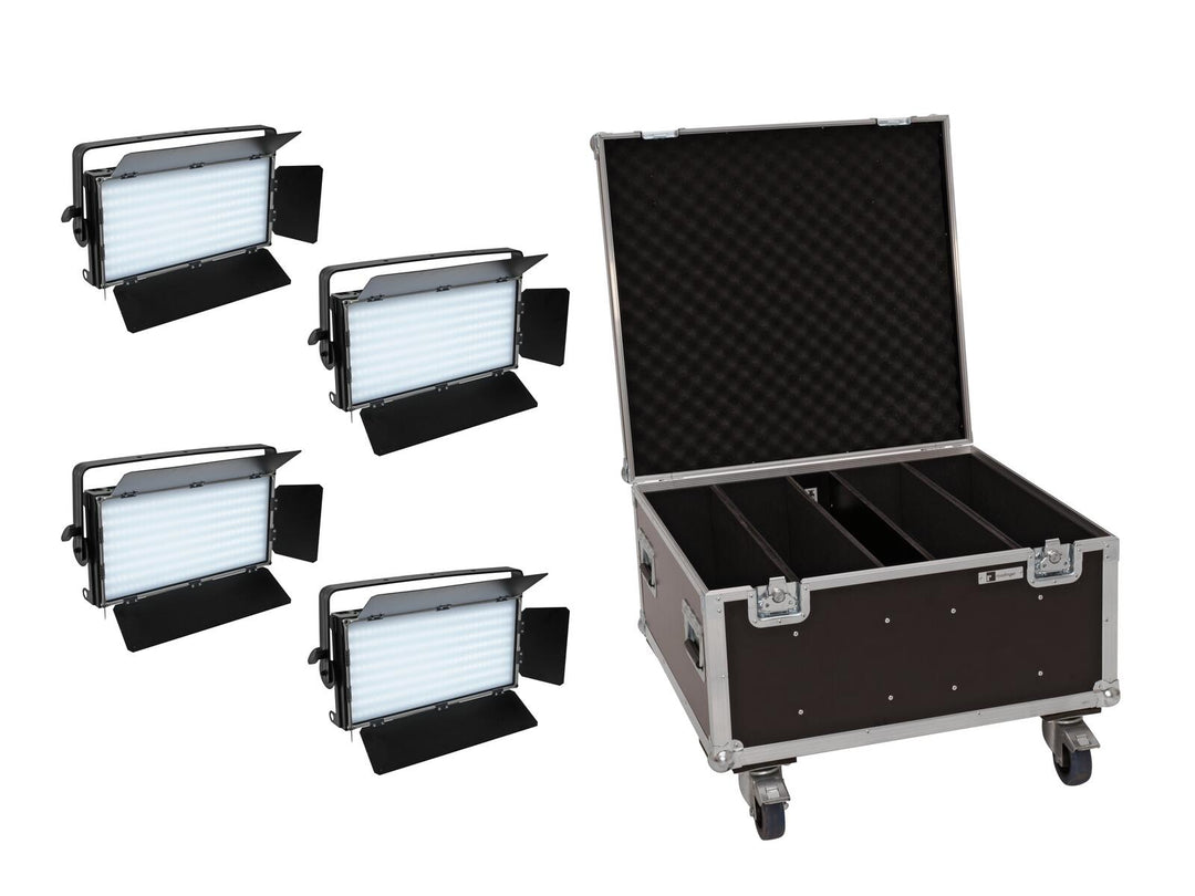 EUROLITE Setti 4x LED PLL-480 QCL -paneeli + laukku