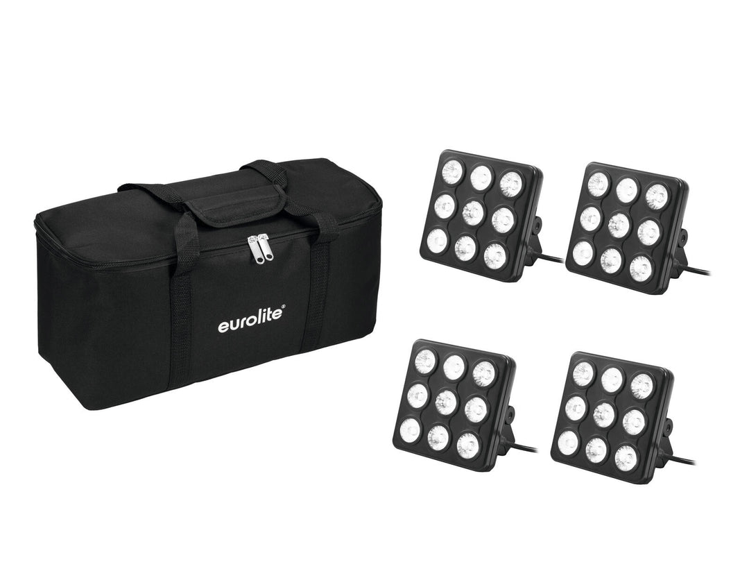 EUROLITE Setti 4x LED Party Panel RGB+UV + Soft Bag