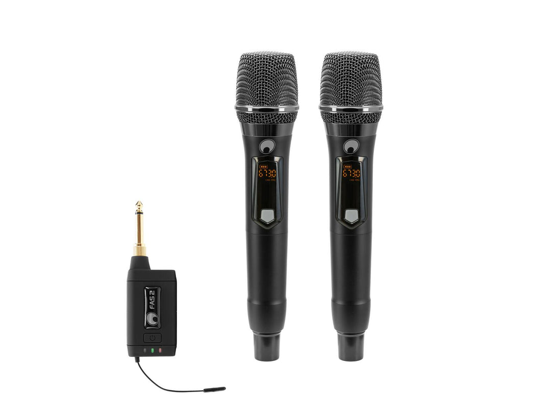 OMNITRONIC Set FAS TWO + 2x Dyn. langaton mikrofoni 660-690MHz