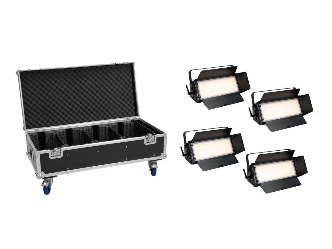EUROLITE Set 4x LED PLL-576 CW/WW -paneeli + pyörällinen kuljetuslaukku