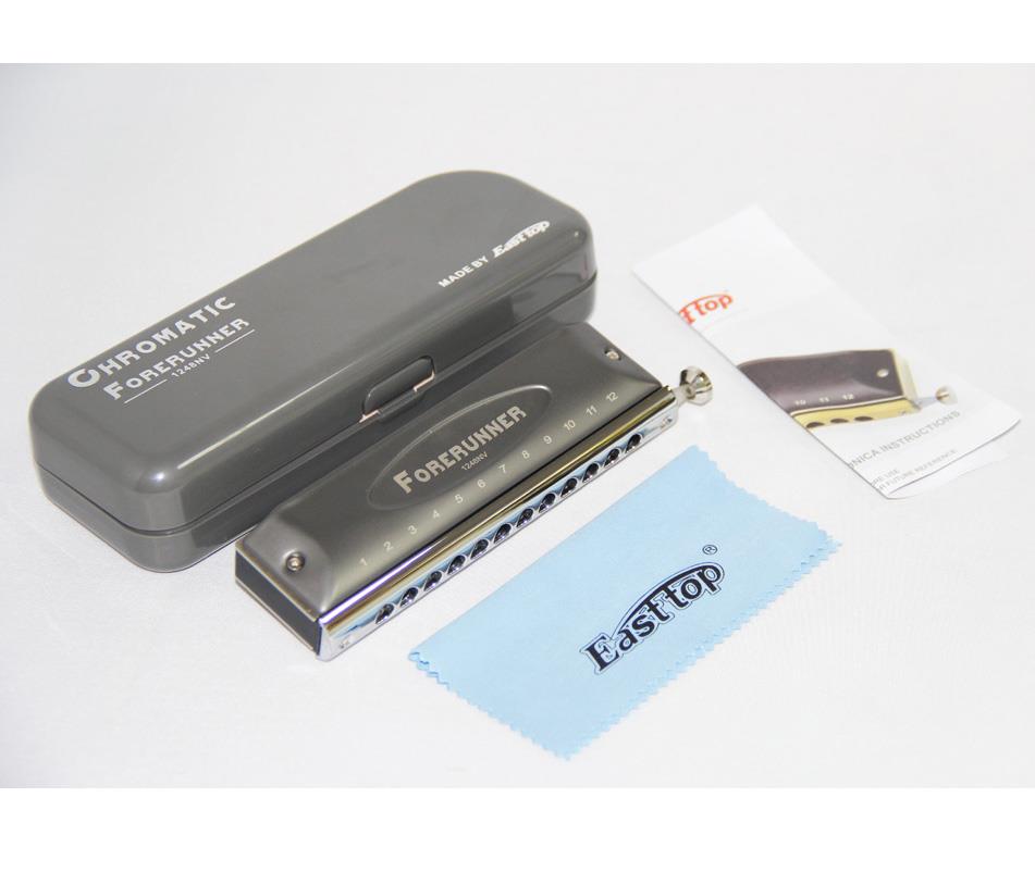 Easttop 'Forerunner' Kromaattinen 12-reikäinen huuliharppu (C)