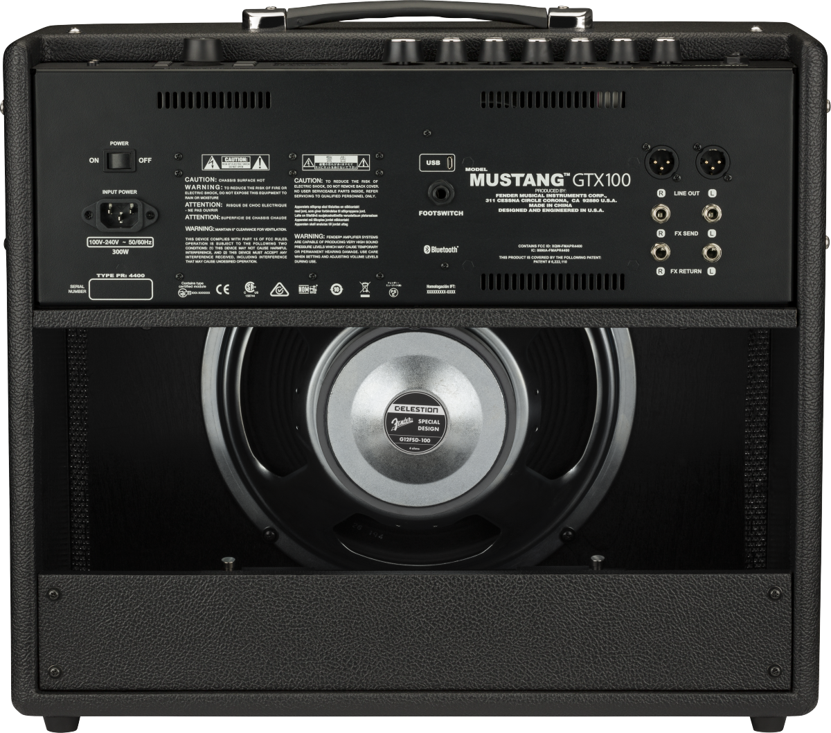 Fender Mustang GTX100 Combo-kitaravahvistin Mustang GTX100 Combo Guitar Amplifier