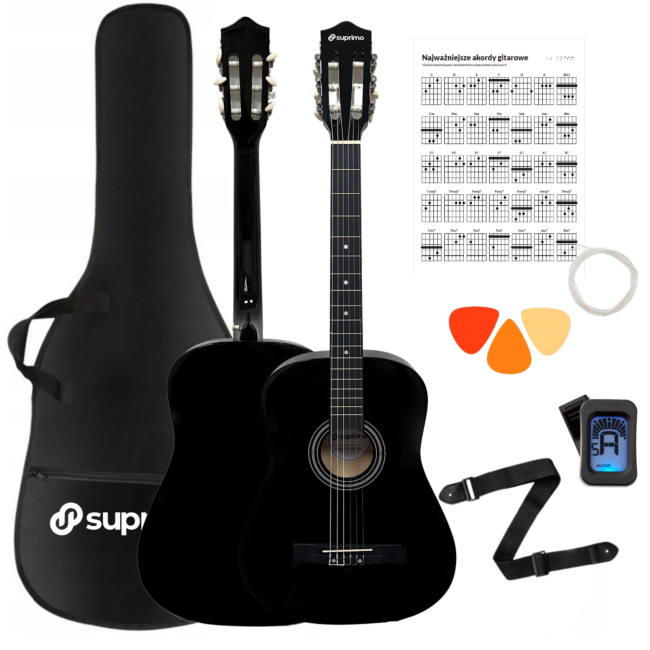 Suprimo CGS1 BK Klassisk Guitar 4/4 – Sort -> Suprimo CGS1 BK Klassinen Kitarat 4/4 – Sort