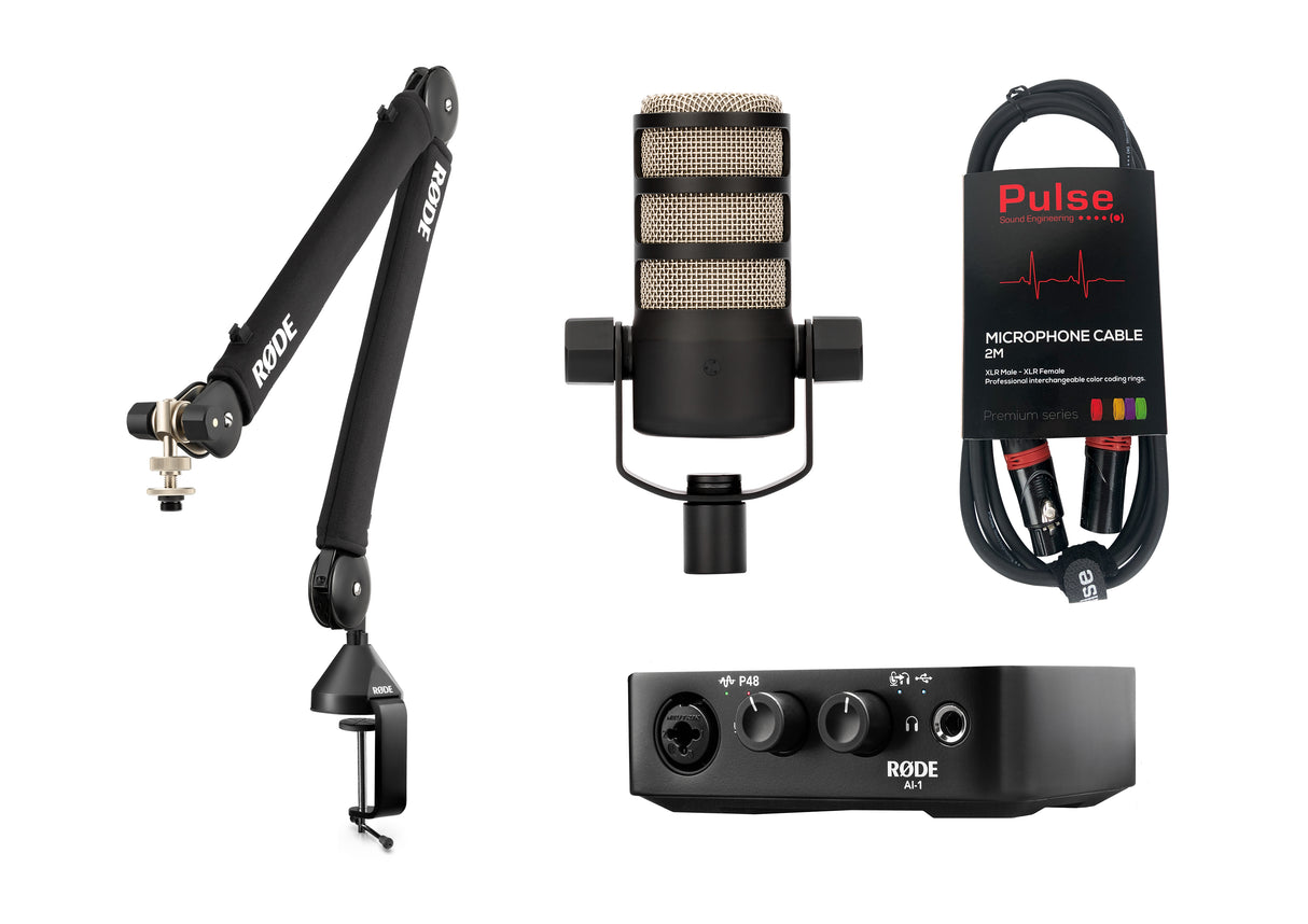 RØDE PodMic Gamer & Streamer Starter Pack -pakkaus