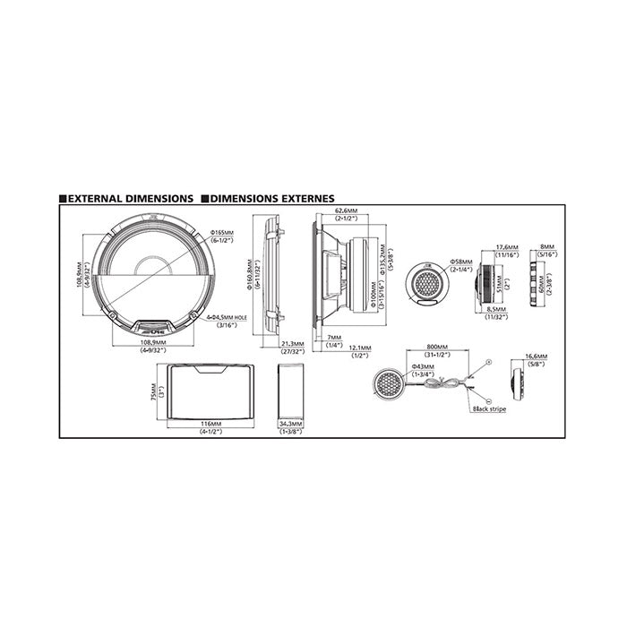 Alpine R2-S652 16.5CM PRO 2-tiekaiuttimen komponenttisarja