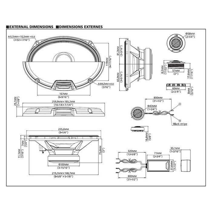 Alpine R2-S69C 6x9" 2-tiekaiuttimen komponenttisarja