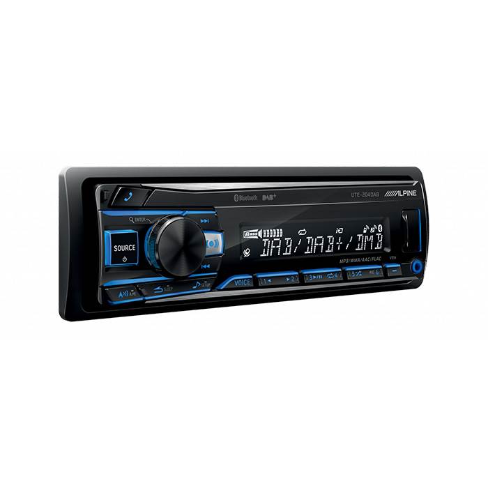 ALPINE UTE-204DAB 1-DIN Autostereo m. Bluetooth ja DAB+